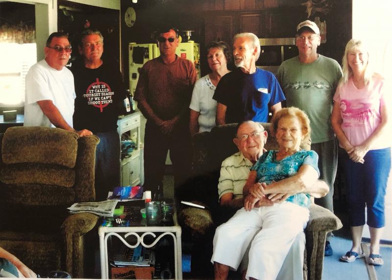 McKinney family siblings in back (l-r) Charles McKinney Jr., Ronald McKinney, Donald McKinney, Carla Rickards, Eugene Illian, Homer Illian and Marty Karlik, with parents Charles McKinney Sr. and Georgia McKinney, worked together for years. MCKINNEY FAMILY PHOTO